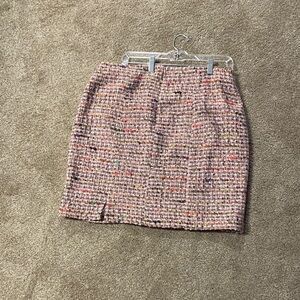 Ann Taylor Multicolor Tweed Pencil Skirt